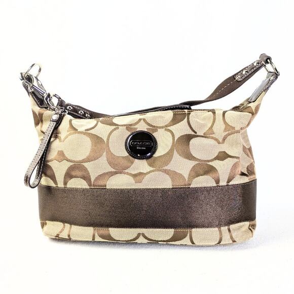 Pre-owned COACH Signature Canvas Hobo Shoulder Bag - Picture 2 of 7